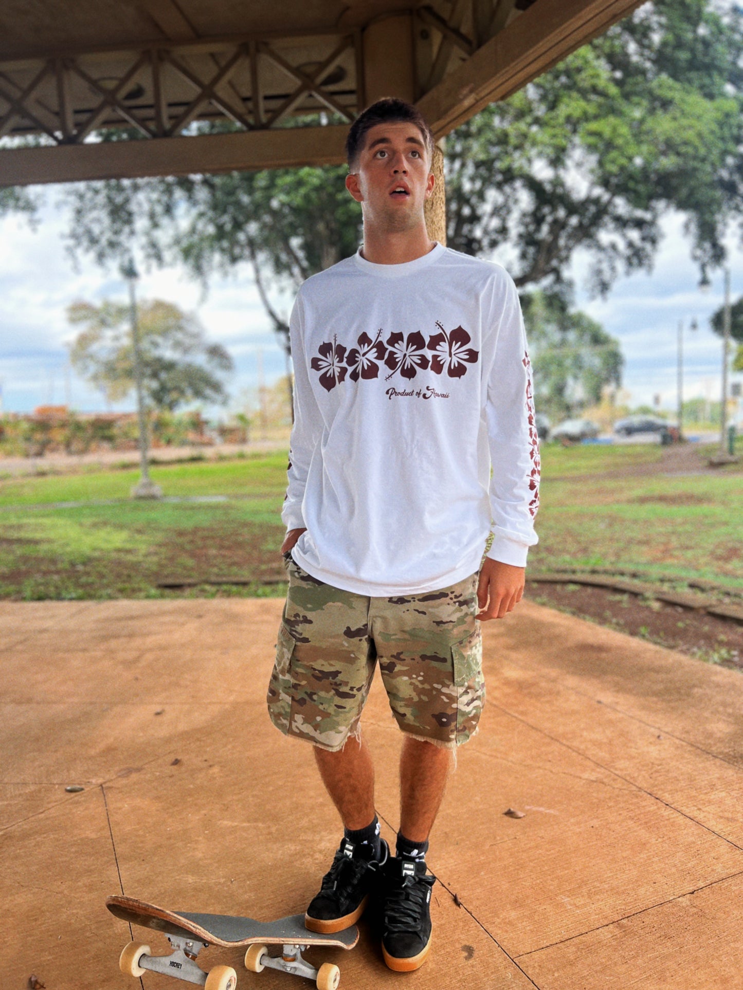 Hibiscus Band Long Sleeve Tee