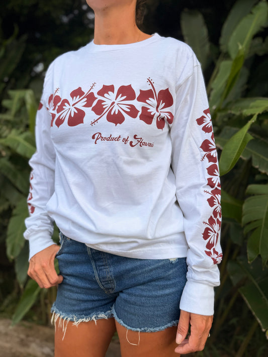 Hibiscus Band Long Sleeve Tee