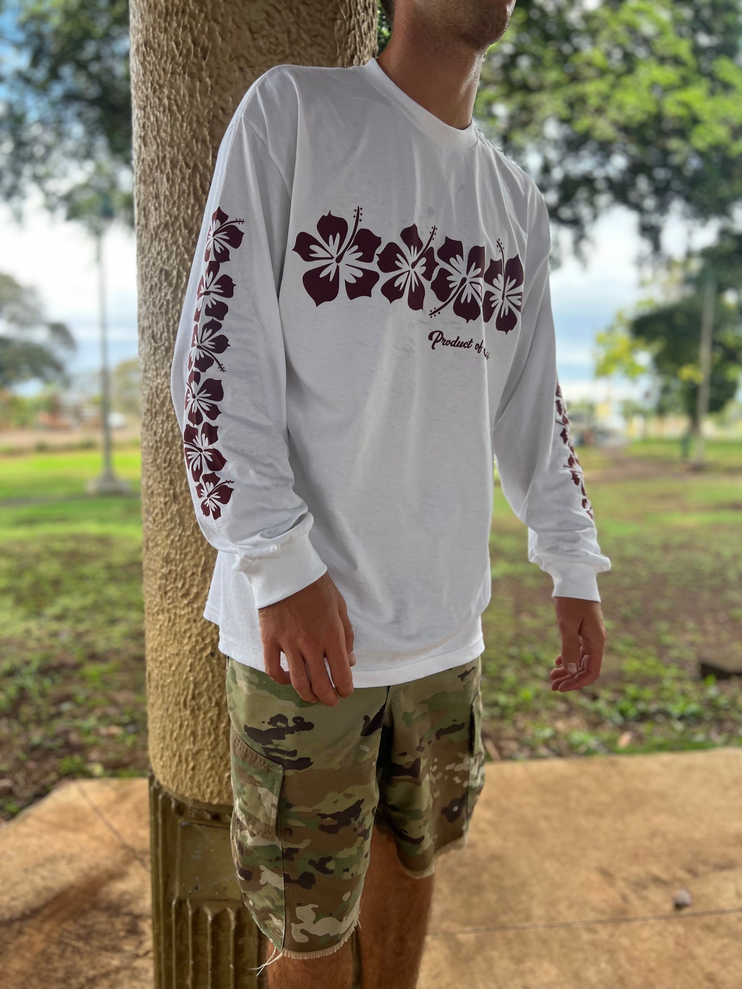 Hibiscus Band Long Sleeve Tee
