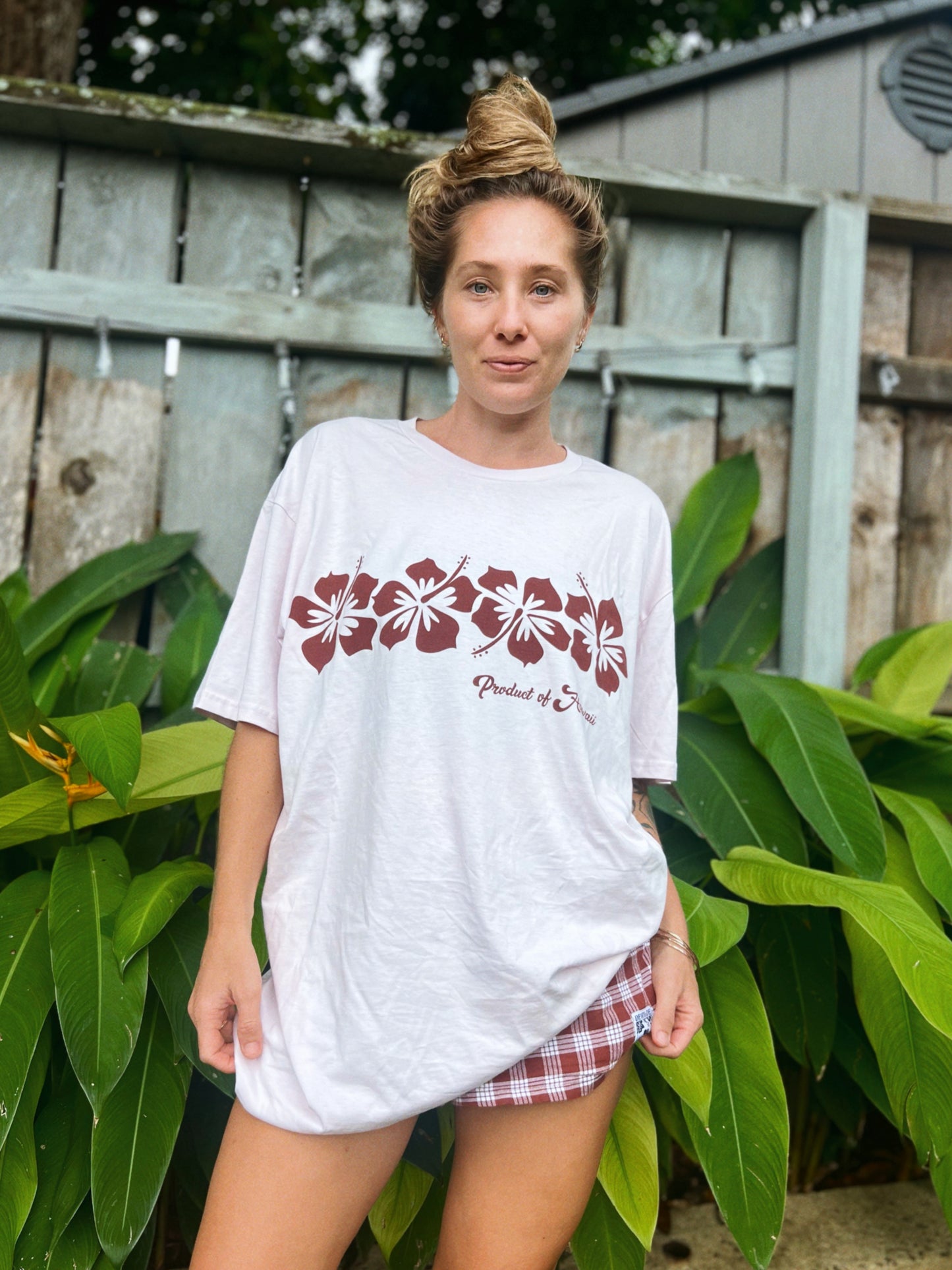 Hibiscus Band Oversized Tee in Orchid