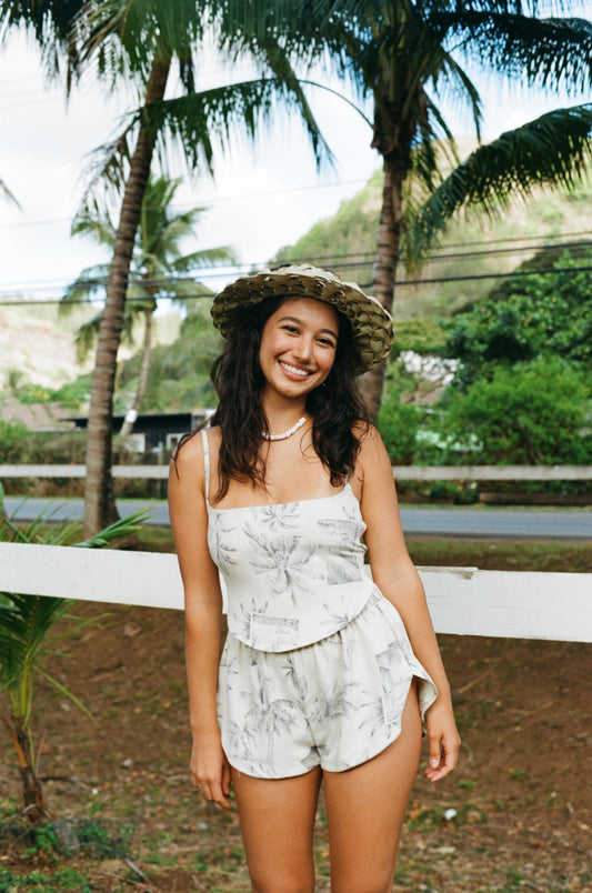 Vintage Palm Silk Set